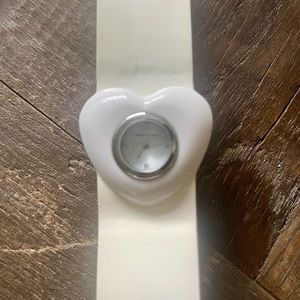 Marc by Marc Jacobs white heart watch
